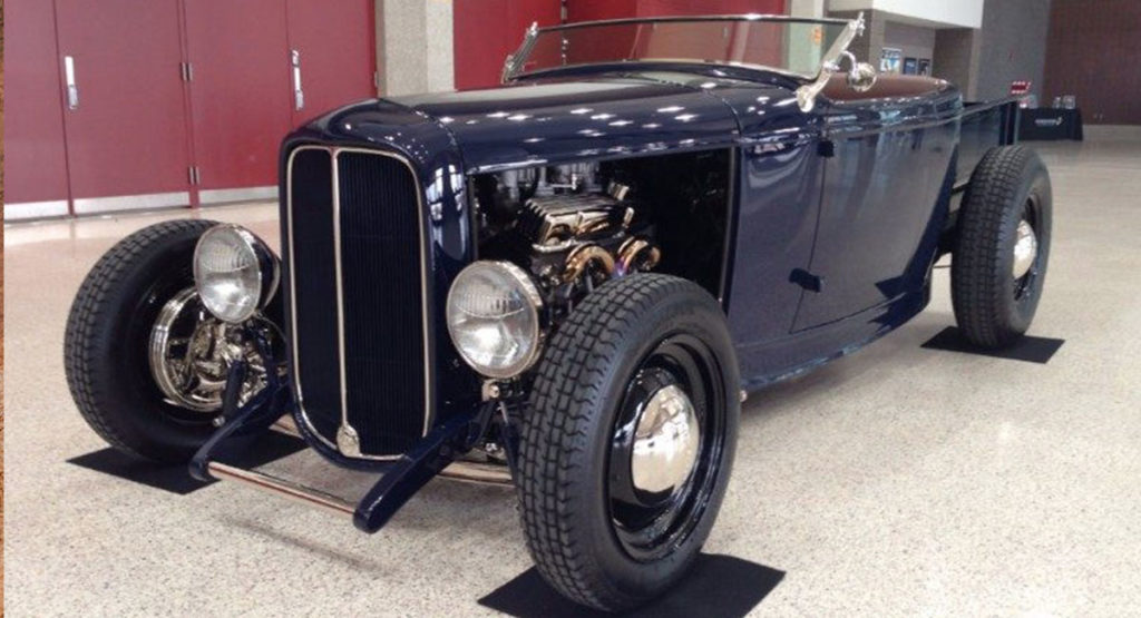 Custom 1932 Ford Roadster Pickup built by Goolsby Customs for NHRA Giveaway