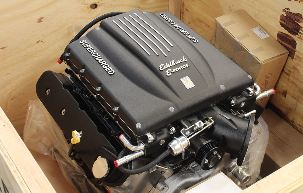 Services department New Edelbrock E-Force Supercharged LS crate motor
