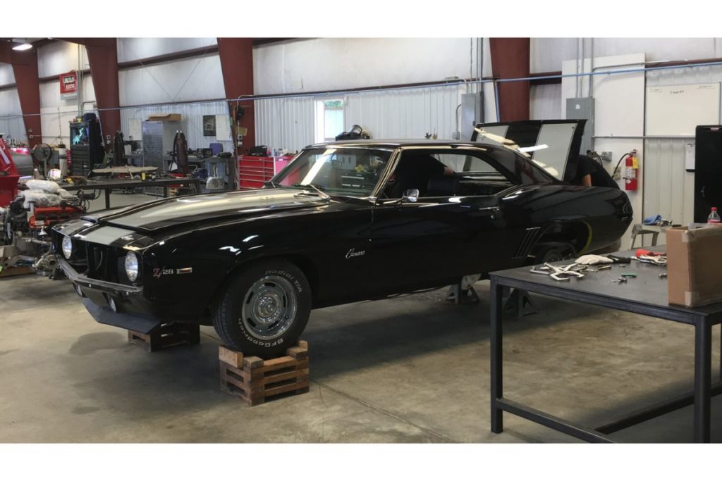 Custom 1969 Chevy Camaro hot rod in stock form