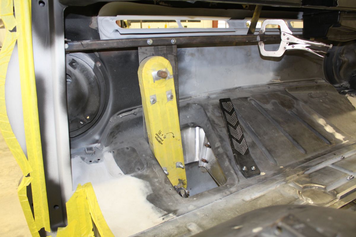 Custom 1969 Dodge A 108 Hemi Van build front air duct fabrication and installation