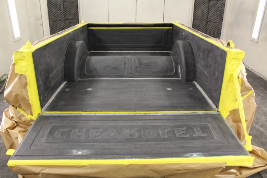 Kenzie's 1968 Chevy C10 hot rod truck bed tub fabrication and paint