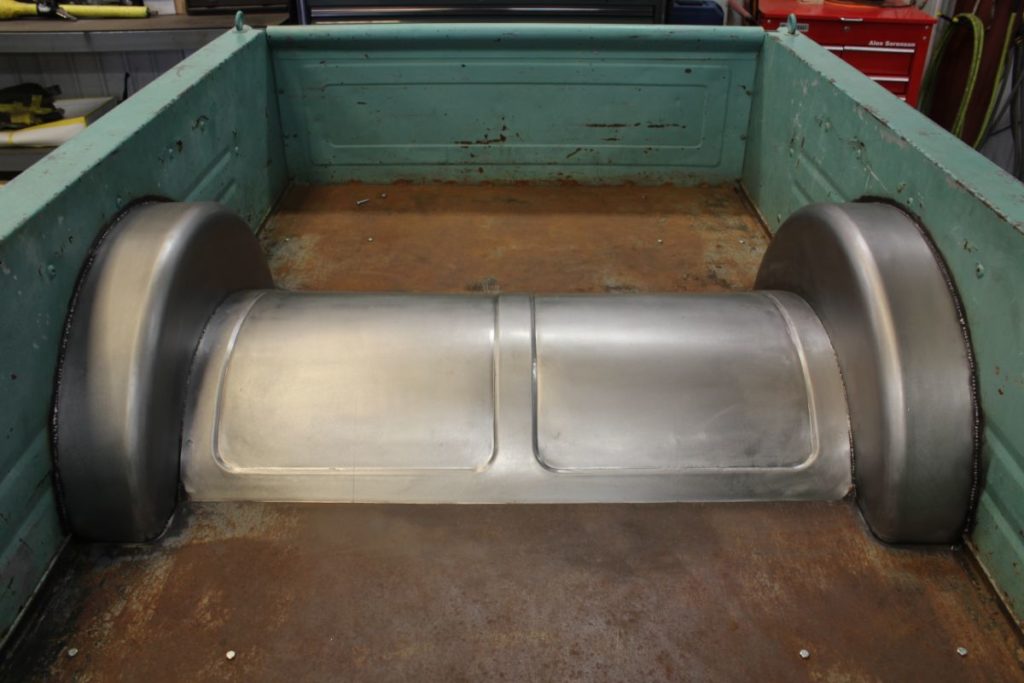 Kenzie's 1968 Chevy C10 hot rod truck bed tub fabrication and paint