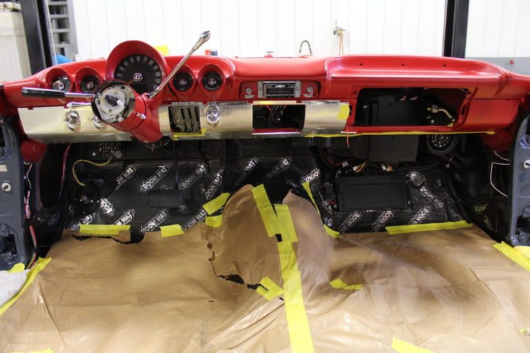 George Poteet's custom 1960 Chevy Impala during final assembly
