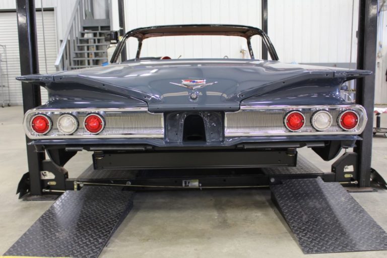 George Poteet's custom 1960 Chevy Impala during final assembly