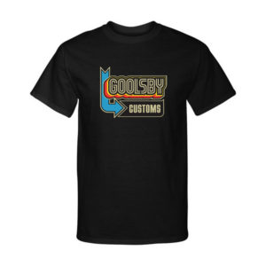 Goolsby Customs 70's Logo T-shirt with retro desing logo