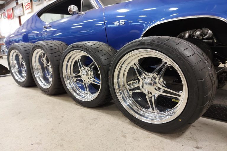 Custom 1969 SS Chevelle Pro Touring muscle car wheels and tires