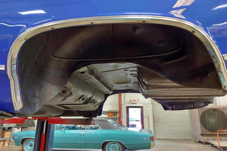 Custom 1969 SS Chevelle Pro Touring muscle car underbody undercoat