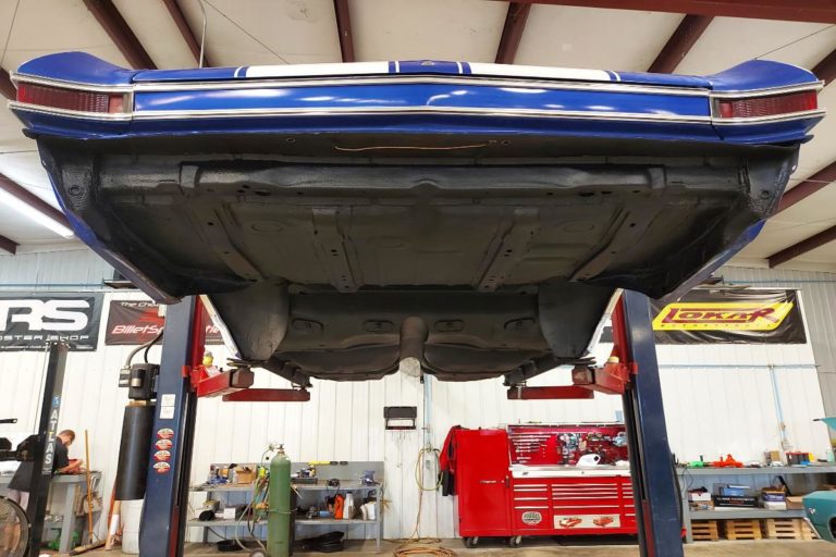 Custom 1969 SS Chevelle Pro Touring muscle car underbody undercoat