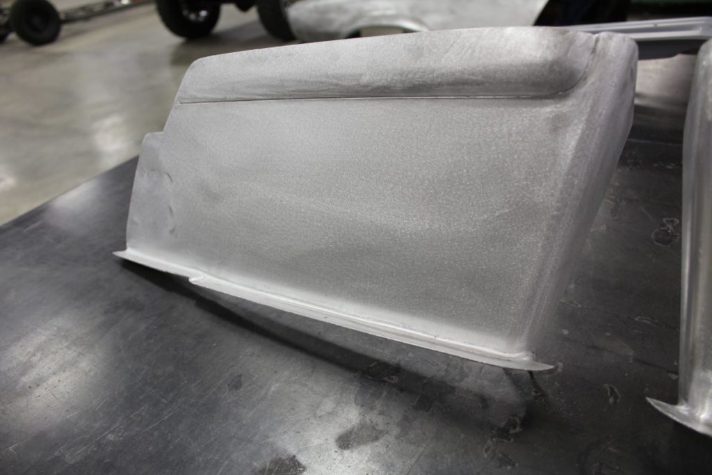 Custom 1969 Dodge A 108 Hemi Van build front air dam sheet metal fabrication