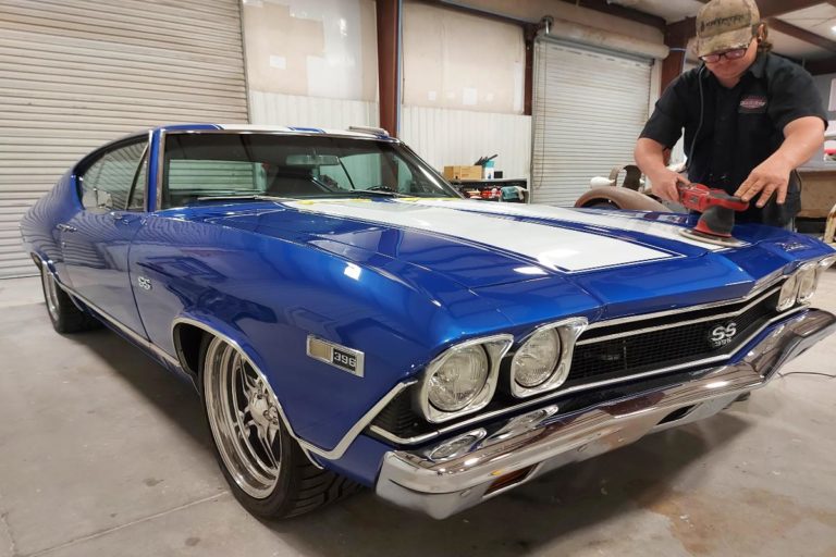 Custom 1969 SS Chevelle Pro Touring hot rod muscle car Custom buffing