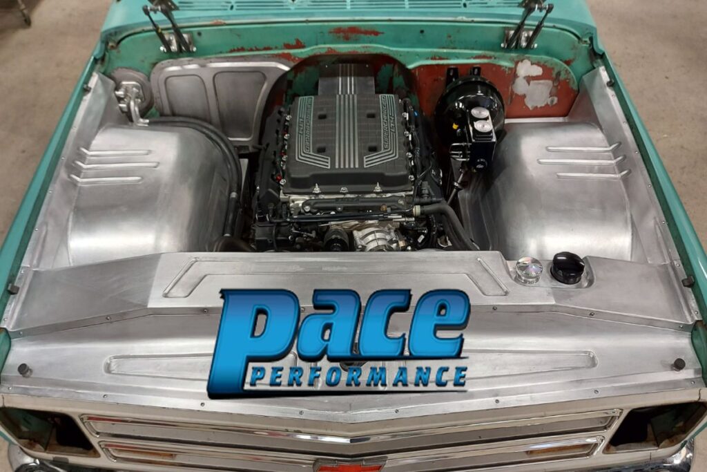 Custom 1968 Chevy C10 hot rod truck LT4 Engine bay Pace Performance