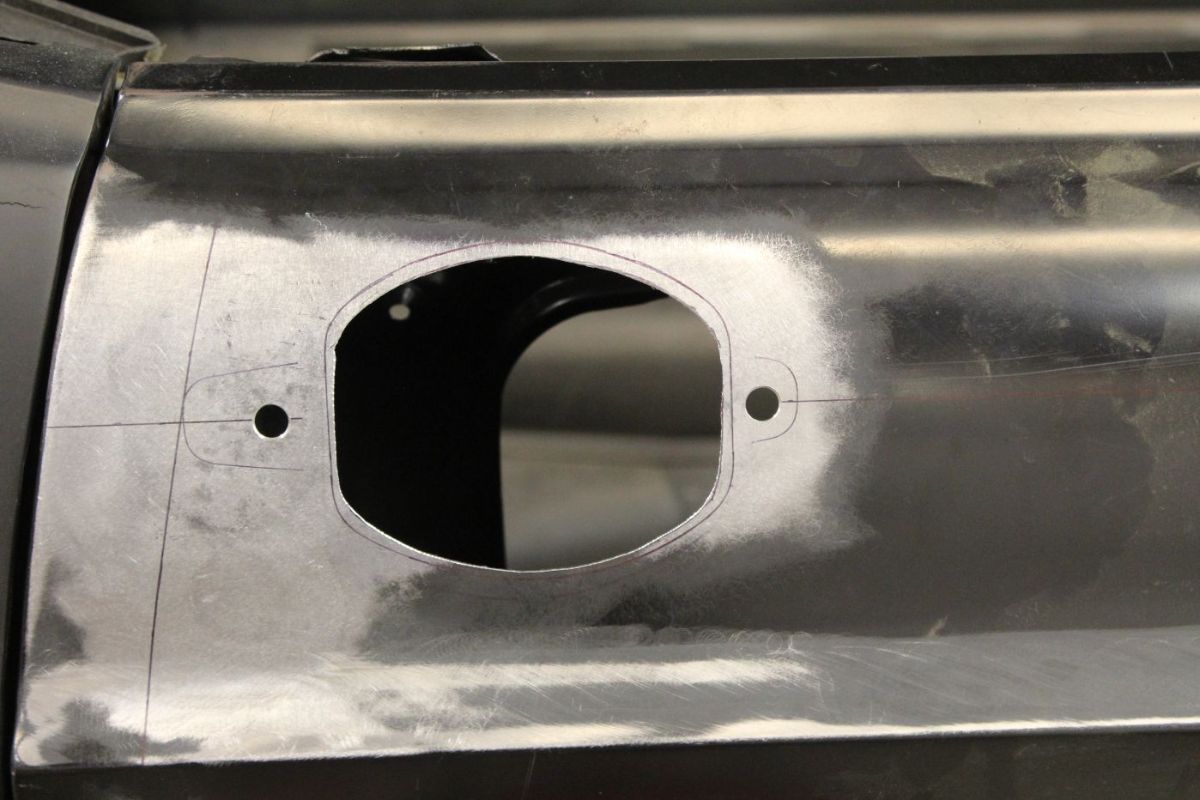Custom 1969 Fastback Mustang with supercharged coyote engine door handle fabrication