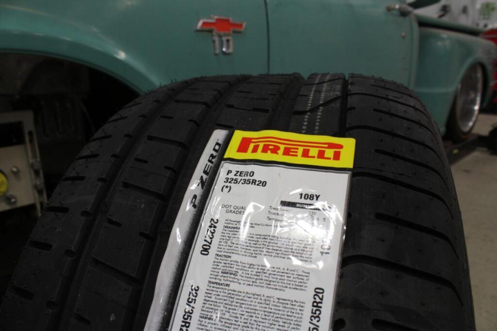 Custom 1968 Chevy C10 Hot Rod Truck Pirelli Wheel and Tire Fitment