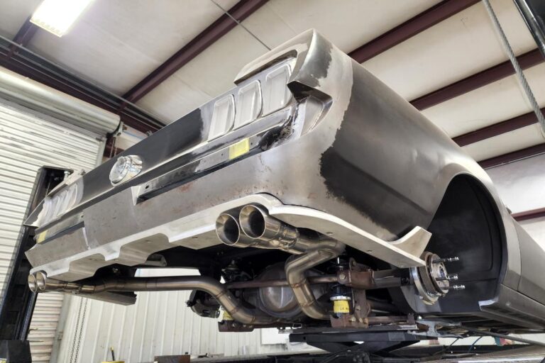 Custom supercharged 1969 Fastback Mustang exhaust