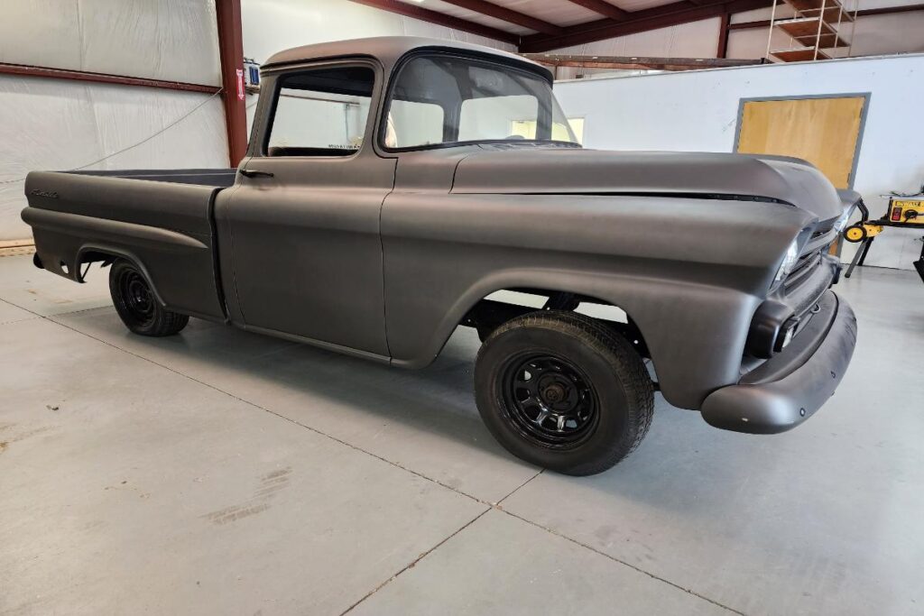 Custom supercharged LT4 1958 Apache restomod hot rod truck on a roadster shop chassis