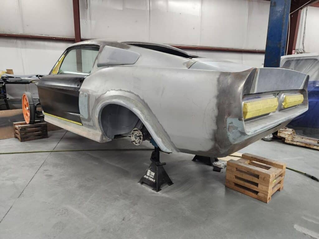 Custom 1967 Fastback Mustang Restomod Build fender flares
